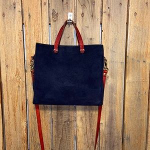 Clare V Black and Red Tote Bag
